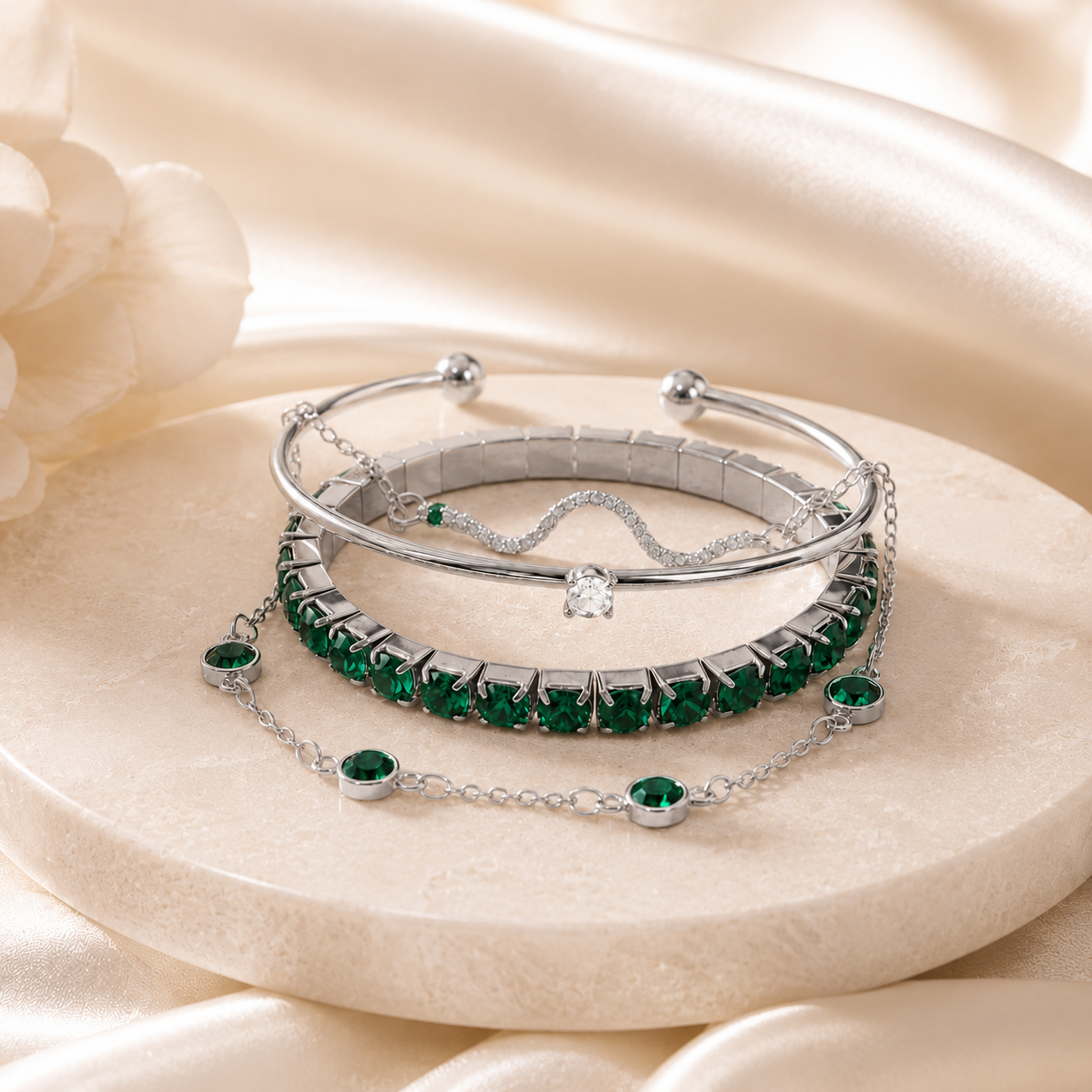 Bracelets Éclat d’Émeraude