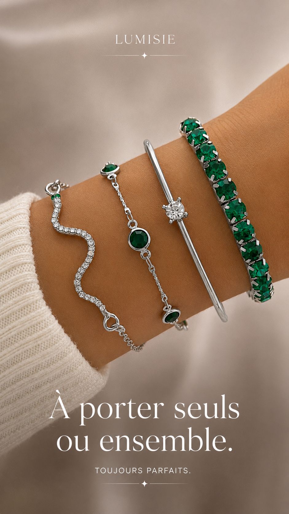 Bracelets Éclat d’Émeraude